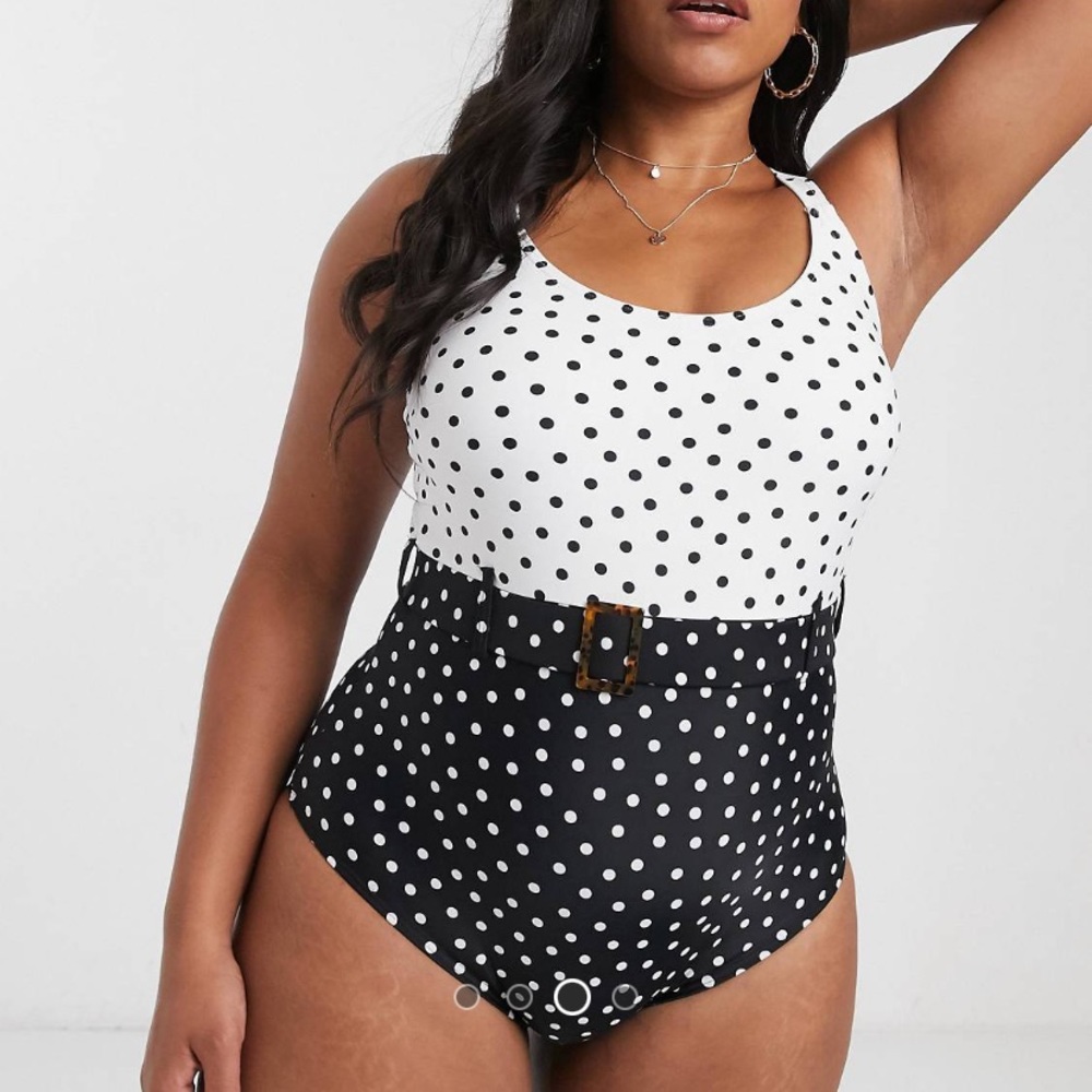 New Look Spot Belt One Piece